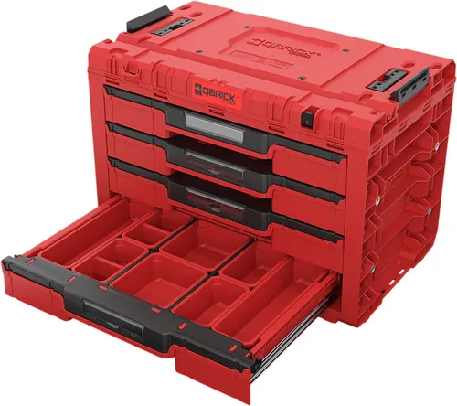 Skrzynka narzędziowa QBRICK System Prime Drawer 4 Toolbox Expert Red Ultra HD Custom