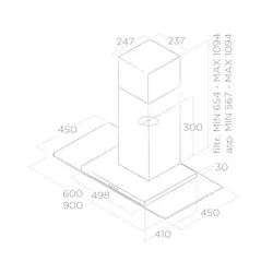 Вытяжка Elica Flat Glass IX / A / 60 серебро