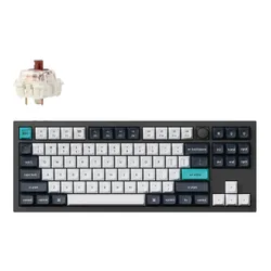 Klawiatura KEYCHRON Q3 Max Wireless Switch Gateron Jupiter Brown Czarno-biało-niebieski