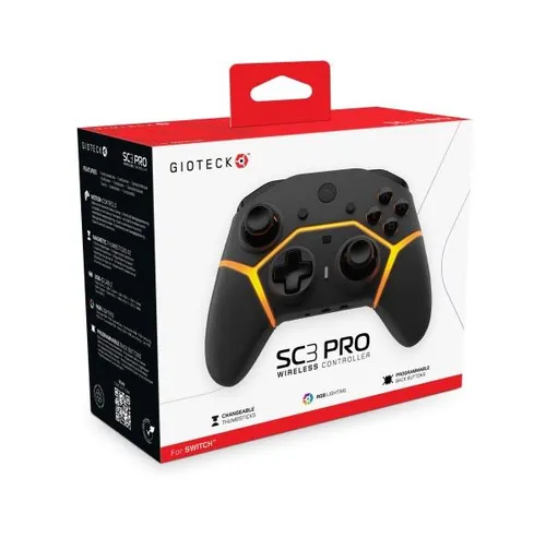 Геймпад Gioteck SC3 Wireless Pro для Nintendo Switch - беспроводной-черный