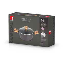 Garnek Multiclad 20Cm Z Pokrywą Bergner Bg-56036 Charcoal