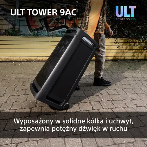 Power Audio Sony ULT Tower 9AC SRS-ULT900AC Bluetooth Mikrofon Karaoke Czarny