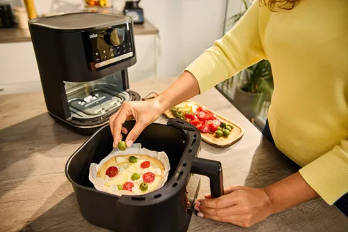 Air Fryer Frytkownica beztłuszczowa BRAUN MultiFry 5 HF5075IBK 6l z okienkiem do obserwacji postępów gotowania