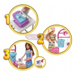 LALKA BARBIEFASHION BOUTIQUE PROJEKTANTKA MODY zestaw z lalką + akcesoria HKT78