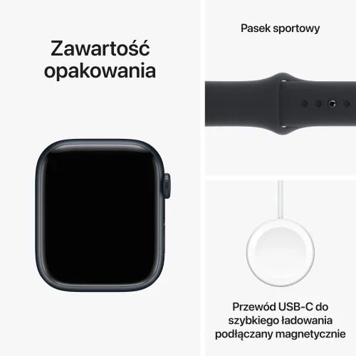 Apple Watch 9 GPS 45mm koperta z aluminium (północ) + pasek sportowy M/L (północ) (CPO)