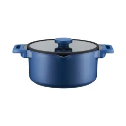 AMBITION Cobalt 2,6 l niebieski - garnek aluminiowy nieprzywierający z pokrywką