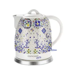 Czajnik elektryczny ceramiczny CONCEPT MOZAIKA BIAŁY 1,5 l