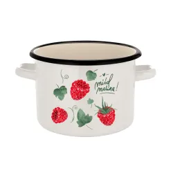 Garnek emaliowany EMALIA POLSKA PLESZEW MALINA 4,5 l