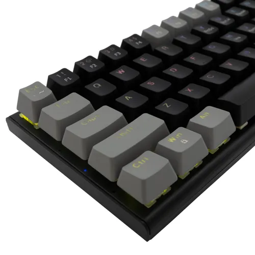 Klawiatura gamingowa White Shark Wakizashi Red przewodowa mechaniczna podświetlana czarno-szara