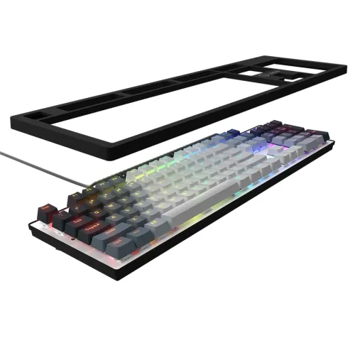 Klawiatura mechaniczna Lorgar Azar 514 RGB Biało-czarny
