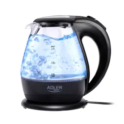 ADLER Round 1,5 l czarny - czajnik elektryczny bezprzewodowy szklany