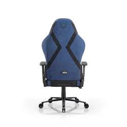 Fotel Diablo Chairs X-Horn 2.0 Normal Size Night Blue Gamingowy do 140kg Tkanina Czarno-Niebieski