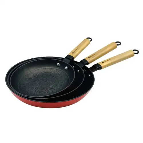 Patelnia żeliwna RODELUXE CZERWONA 24 cm