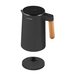 Czajnik elektryczny bezprzewodowy ze stali nierdzewnej CONCEPT DOUBLE WALL CIEMNOSZARY 1,5 l