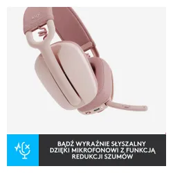 Słuchawki bezprzewodowe z mikrofonem Logitech Zone Vibe 100 Nauszne Różowy