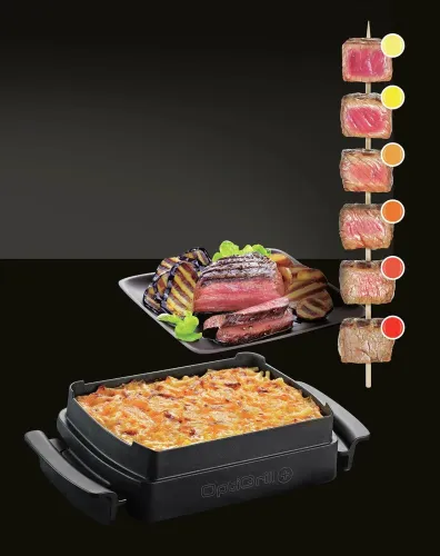 Grill elektryczny Tefal GC714834 OptiGrill+ Snacking&Baking 600cm2 Programy automatyczne