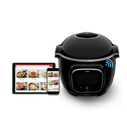 Аэрогриль Tefal Cook4me Touch Wi-Fi CY9128 + крышка для выпечки EY1508 1600 Вт 6л мобильное приложение