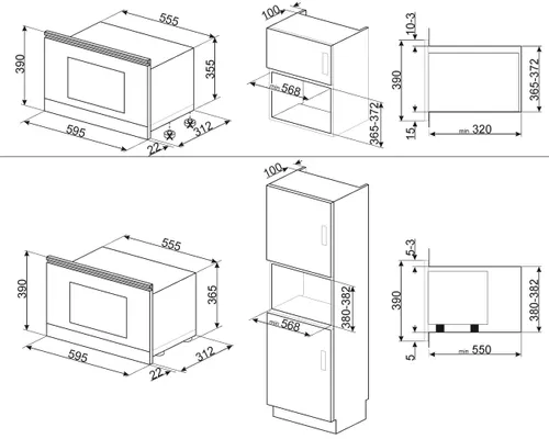 Микроволновая печь Smeg MP122N1