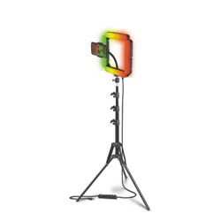 Mikrofon HAWK HW-MIC101 + Lampa pierścieniowa do smartfona segmentowa RGB XLINE SF700 selfie