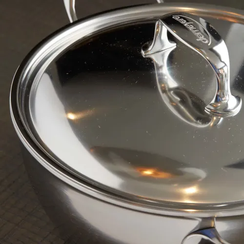 DEMEYERE Atlantis 28 cm - patelnia stalowa z pokrywką