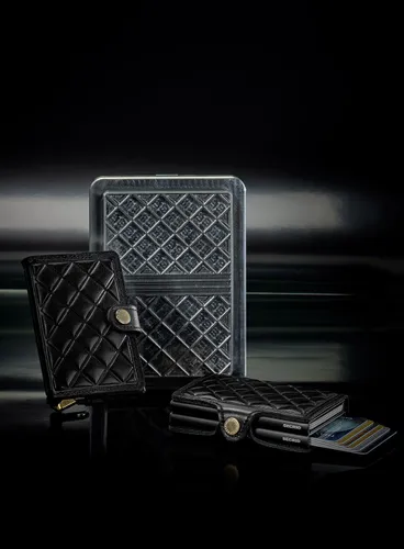 Кошелек Secrid Premium Slimwallet Emboss Diamond RFID - черный