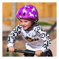 Kask rowerowy dziecięcy Hornit Unicorn purple/white