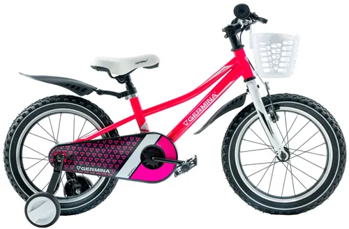 Rower dziecięcy GERMINA BMX 16 cali dla dziewczynki Różowy