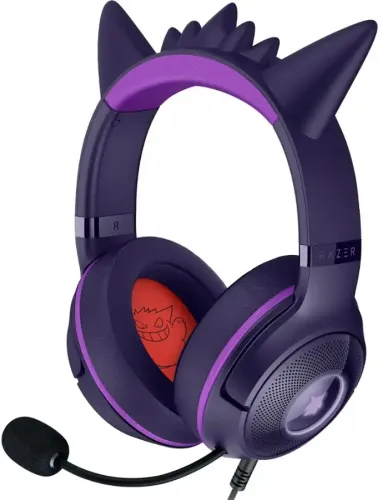 Słuchawki przewodowe z mikrofonem Razer Kraken Kitty V2 Pokémon Gengar Edition Nauszne Fioletowy