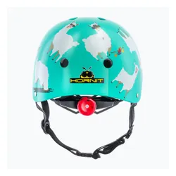 Kask rowerowy dziecięcy Hornit Llama turquoise/white