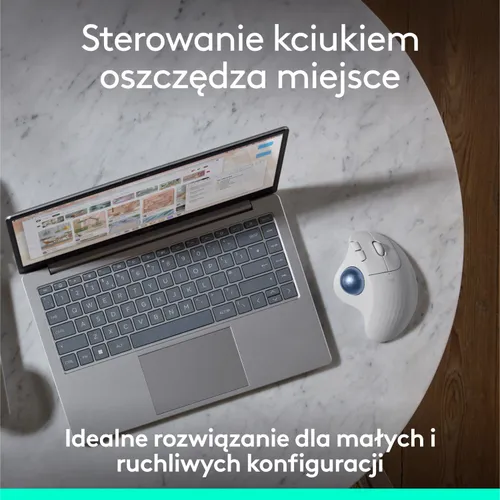 Myszka Logitech M575S bezprzewodowa biała