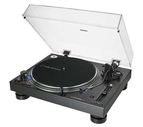Gramofon AUDIO-TECHNICA AT-LP140XP Czarny, Manualny, Napęd bezpośredni, Prędkość odtw. 33 1/3, 45, 78 obr./min