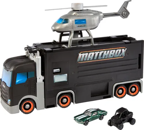 Zestaw pojazdów MATCHBOX The Movie Transporter Centrum dowodzenia Transformacja 2w1 JJB32 (4 szt.)