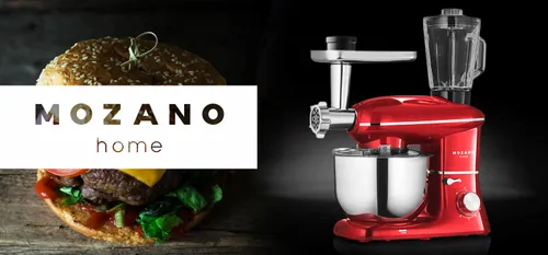 Robot kuchenny planetarny MOZANO Rob 02 1400W z blenderem kielichowym Czerwony