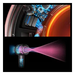 Suszarka do włosów Dyson Supersonic Nural Straight+Wavy 318135-01 Jonizacja Zimny nawiew 1600W 3 prędkości 4 temperatury