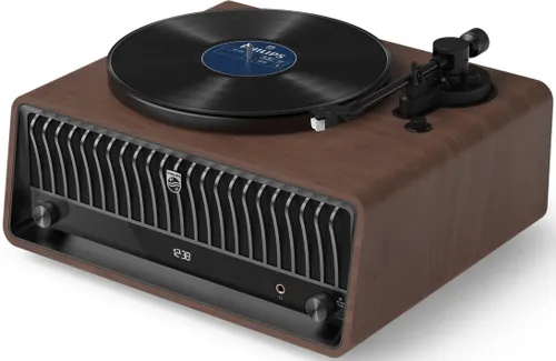 Gramofon PHILIPS TAV9000D/10 Brązowy, Automatyczny, Napęd paskowy, USB, Prędkość odtw. 33 1/3, 45 obr./min