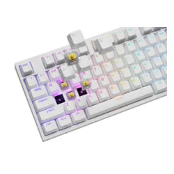 Klawiatura mechaniczna Genesis Thor 404 US RGB Gateron Yellow Pro Biały