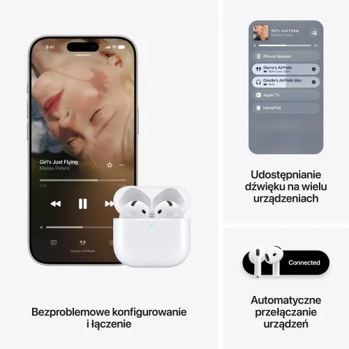 Apple AirPods 5 Douszne Bluetooth 5.3 Funkcje AI Biały
