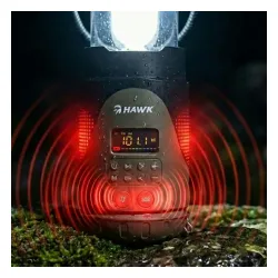 Radioodbiornik Hawk Expedition R30 Na korbkę, Solarne, Latarka, Radio FM Zielony