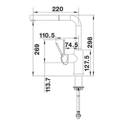 Bateria BLANCO Lanora-S-F 526180 Stal szczotkowana