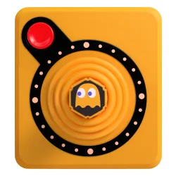 Joystick Atari CX40+ Pac-Man Edition do Atari 2600+ / 7800+ Bezprzewodowy Pomarańczowy