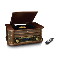 Gramofon Lenco TCD-3571MY Półautomatyczny Napęd paskowy Przedwzmacniacz Bluetooth Brązowy