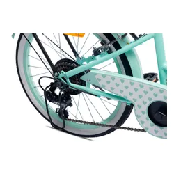 Rower dziecięcy SUN BABY Heart Bike 20 cali Shimano dla dziewczynki Miętowy