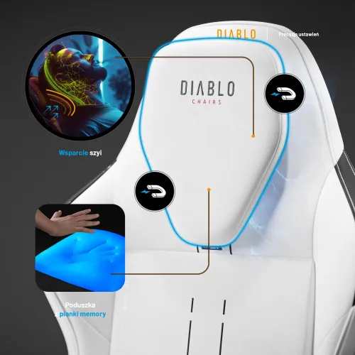 Fotel DIABLO CHAIRS X-One 2.0 Prime Biało-czarny