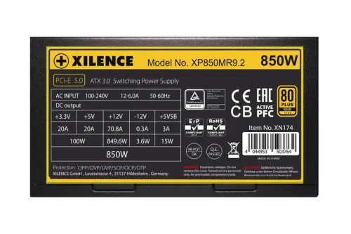 Zasilacz Xilence Performance X+ 850W 80+ Gold Czarny