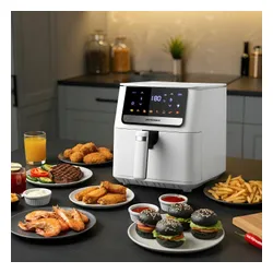 Air Fryer Frytkownica beztłuszczowa BERDSEN BD-662 Biały 6.5l 8 automatycznych programów