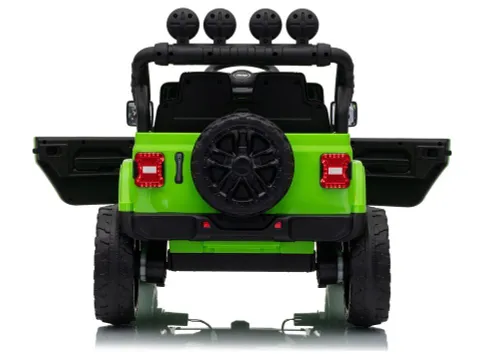 Auto Na Akumulator Jeep Rubicon 2X200W 24V Eva Skóra LED Pilot Radio MP3