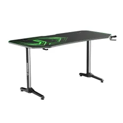 Biurko Ultradesk FRAG XXL 160cm Czarno-zielony