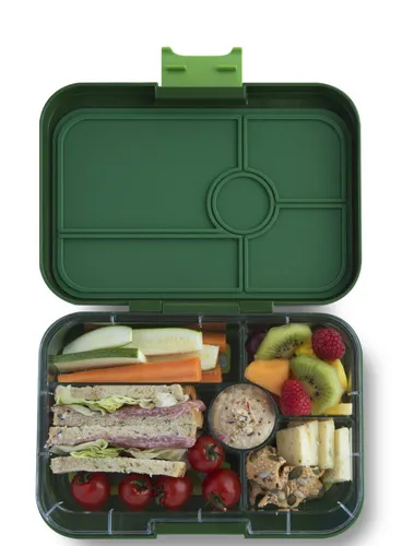 Okul için öğle Yemeği Kutusu XL Yumbox Tapas 5 Bölüm-Greenwich Green / Orman