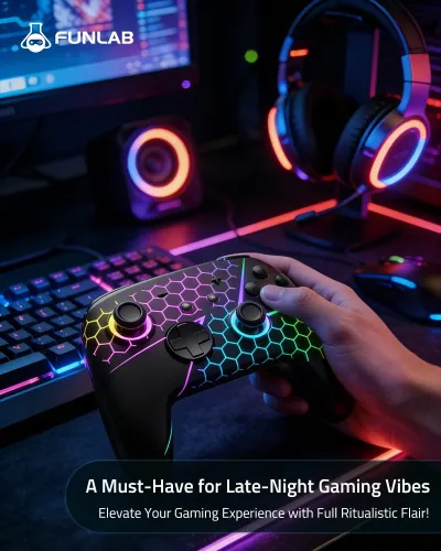 Adapter FUNLAB Firefly Pro Controller - Z do Nintendo Switch / Switch 2 Bezprzewodowy