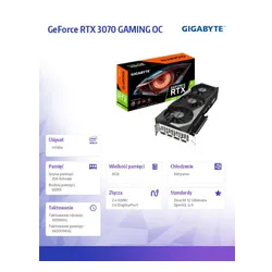 Видеокарта GeForce RTX 3070 GAMING OC 8GB 2.0 GDDR6 256bit LHR 2DP/2HDMI